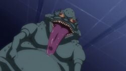 animated bozuk frog obese obese_male rape soukou_kijo_iris tongue_out