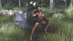 16:9 3d areola balls bear bodypaint braided_hair breasts chair_position claws collar dark_skin duo feet female female_on_feral female_penetrated feral from_behind_position hair hair_feathers hand_on_breast hand_on_hip hand_on_thigh human human_on_feral humanoid_feet interspecies larger_male lips male male_penetrating mammal native_american nipples nude open_mouth outside penetration penis pussy sex size_difference smaller_female spread_legs spreading straight toe_claws tree ursa ursid ursine vaginal_penetration xnassyx zoophilia