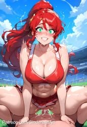 1boy1girl ai_generated bouncing_ass busty cheerleader cleavage commission cowgirl_position large_ass large_breasts large_penis patreon patreon_url patreon_username public pyrrha_nikos rwby sex sinderellaart stadium thick thick_legs thick_thighs vaginal_penetration voluptuous