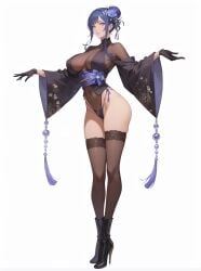 ai_generated bewitching_thighs full_body konan naruto_(series) shu