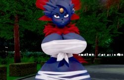 1girls 3d angry_face big_ass big_breasts big_thighs blue_skin cat_ears cat_girl cat_humanoid cat_tail catgirl feline female hair hannielu koikatsu koikatsu_(medium) pokemon pokemon_(species) red_hair thick thick_ass thick_legs thick_thighs weavile