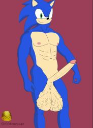 after_vore anthro cock_vore erect_penis female_prey giant goldstone3242 huge_balls large_balls large_penis looking_at_viewer m/f macro_male male_pred masculine_male micro_female naked nipples nude smirk sonic_(series) sonic_the_hedgehog sonic_the_hedgehog_(series) vore