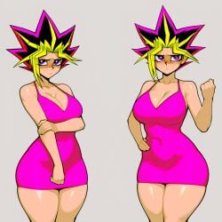 ai_generated baby_doll big_breasts genderswap genderswap_(mtf) rule_63 yugi_muto