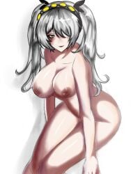 1girls anonymous_artist breasts covered_eyes female female_focus female_only glitch_productions hips human human_female humanization humanized j_(murder_drones) legs murder_drones nipples nude nude_female silver_hair solo solo_female thighs twintails yellow_eyes