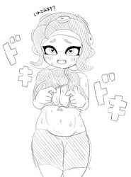 cleavage cleavage_cutout female octoling pen_(artist) revealing_clothes splatoon