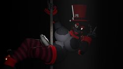 16:9 2019 3d 4k absurd_res animatronic anthro breasts cbjart clothing digital_media_(artwork) five_nights_at_freddy's futa_only futanari gynomorph hi_res intersex lefty_(fnaf) leggings legwear machine mammal nipples nude penis pole robot solo source_filmmaker video_games