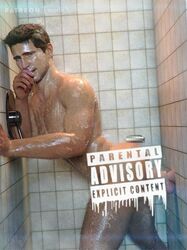 3d anal anal_masturbation bathroom bent_over biceps censored dildo dildo_in_ass looking_at_viewer male male_only mo0nx mosaic_censoring muscles muscular muscular_male nathan_drake nude sex_toy shower solo solo_male toy uncharted watermark white_male