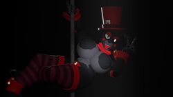 16:9 2019 3d 4k absurd_res animatronic anthro breasts cbjart clothing female five_nights_at_freddy's hi_res lefty_(fnaf) leggings legwear machine mammal nipples nude pole robot solo source_filmmaker ursid video_games