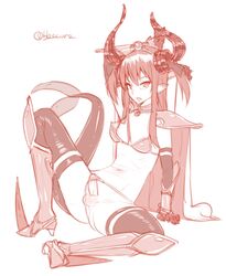 1boy 2016 areolae balls burakku-ra crossdressing elizabeth_bathory_(fate) femboy genderbent girly male male_only monochrome navel nipples penis pointy_ears small_penis solo thighhighs trap