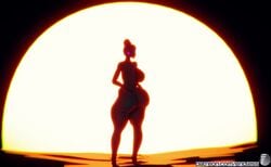 1girls 3d animated art ass big_ass bottom_heavy child_bearing_hips curvy dark_elf dark_skin dat_ass dimples_of_venus endless_(artist) endlessillusion fat_ass female hair_bun hairbun huge_ass huge_breasts hyper_hips hyper_thighs large_ass large_breasts long_ass looking_aside looking_to_the_side massive_ass mature_female rear_view ripples round_ass sideboob solo sun sunlight sunset thick_ass thick_thighs tied_hair updo url video voluptuous wading water waves wide_hips