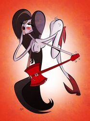 adventure_time casual electric_guitar female footwear goth guitar marceline musical_instrument pale_skin tagme themrock