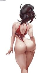 1girls 2d artist_name ass ass_focus backless_swimsuit bare_shoulders big_ass big_breasts big_butt black_eyes black_hair breasts bubble_ass bubble_butt busty butt butt_focus cleavage curvaceous cutesexyrobutts dat_ass female female_focus female_only female_solo from_behind gradient gradient_background hand_on_ass high_resolution hourglass_figure huge_ass knee_boots large_breasts large_filesize light-skinned_female light_skin long_hair midriff momo_yaoyorozu my_hero_academia navel one-piece_swimsuit open_clothes paid_reward partially_clothed patreon_reward ponytail red_boots red_one-piece_swimsuit red_swimsuit shoes shounen_jump sideboob signature simple_background slender_waist sling_bikini solid_color_background solo solo_female solo_focus standing superheroine swimsuit teenager thick_ass thick_thighs thighs thong tied_hair toned very_high_resolution viewed_from_behind watermark white_background wide_hips