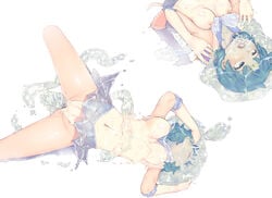 air_bubbles ami_mizuno arched_back asphyxiation big_breasts bishoujo_senshi_sailor_moon blue_eyes blue_hair bondage breasts clothing do_not_distribute drowning female head_back helpless nipples open_mouth pussy rape restrained rou271 rou_(rou22) sailor_mercury skirt slime slime_monster small_breasts struggling tentacle tentacle_rape translucent_tentacles vaginal_penetration water white_background