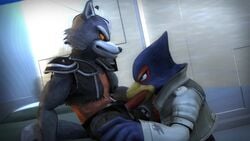 animated avian blowjob canine choking coughing falco_lombardi forced_oral furry gay hand_on_head male_only no_sound oral star_fox tagme video wolf wolf_o'donnell yaoi