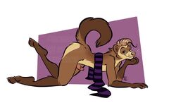 anthro baseddook claws clothing digital_media_(artwork) domestic_ferret erection feet fur hair looking_at_viewer male male_only mammal mustela mustelid musteline nicnak044 nude penis pose scarf simple_background smile solo solo_male toes