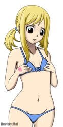 alternate_breast_size blonde_hair breast_conscious breast_grab cute fairy_tail flat flat_chest flat_chested lucy_heartfilia small_breasts underwear young