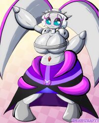 2026 :3 :3_face abstract_background absurd_res anthro big_breasts black_body blue_body blue_eyes breasts commission commission_art commissioner_upload creatures_(company) fakemon female game_freak gen_7_pokemon generation_7_pokemon grey_body hi_res huge_breasts legendary_pokémon legendary_pokemon machine magearna metallic_body mona_beta_(al33444) mythical_pokemon natural_high_heels nintendo pokemon pokemon_(species) pokemorph project_monarch purple_body robot sawcraft1 solo