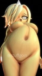adventure_time animated breasts bronwyn clenching_belly clenching_stomach death digestion digestion_noises implied_death implied_digestion killing murder nude post-vore pumping shrinking_belly stomach_growling stomach_noises stuffgoin video vore