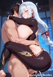 shenhe (genshin impact) from genshin impact by revoaru