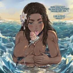 0ppaipie 1boy 1girls aang about_to_cum adult alternate_breast_size alternate_version_available avatar_the_last_airbender beach bending bikini bloodbending creative dialogue dirty_talk encouragement female female_focus gigantic_penis huge_breasts imminent_cumshot katara male massive_breasts massive_penis ocean oppaipie paizuri penis penis_between_breasts penis_stretching pov speech_bubble stretching tagme the_legend_of_aang titfuck titjob tongue_out water_tribe waterbending