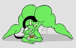 12_oz_mouse 2024 adult_swim alcohol anthro artist_signature ass ass_up beer beverage big_ass big_butt bubble_ass bubble_butt butt cartoon_network curvy_figure digital_media_(artwork) ear_piercing ear_ring eyelashes femboy fitzboi fur green_body green_fur grey_background hand_on_floor holding_glass holding_object huge_ass huge_butt jack-o_pose looking_at_ass looking_at_butt looking_at_viewer male male_anthro male_only mammal meme mouse mouse_fitzgerald murid murine nude nude_anthro nude_male piercing pose ring_piercing rodent shadow simple_background solo text thatdawgmurray thick_thighs toony watermark whiskers wide_hips
