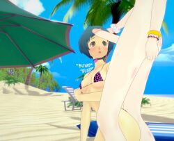 1futa 1girl 1girl1futa 3d 3d_render beach beach_chair bikini blush collar dick female futa_on_female futanari fuuka_yamagishi grabbing_hair heartbeat koikatsu nervous ocean pale-skinned_futa palm_tree penis_awe persona persona_3_reload pink_bikini render rwby sand sound_effects staring_at_penis trees umbrella willow_schnee willowposting zebra_print