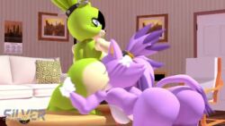 3d 3d_animation animated anthro ass ass_focus big_breasts blaze_the_cat eating_ass furry silvertilver sonic_(series) sonic_the_hedgehog_(series) sound_edit sound_effects surge_the_tenrec tagme video video_game_character