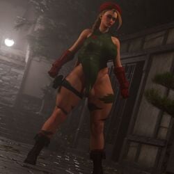 1futa 3d big_breasts blankken blonde_hair boots british bulge bulge_through_clothing cammy_white erection futanari huge_cock leotard street_fighter