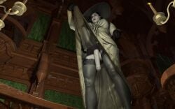 3d alcina_dimitrescu demanding_sex dominant_futa futanari lifting_dress lifting_skirt looking_at_viewer looking_down looking_down_at_viewer pale_skin resident_evil resident_evil_8:_village taller_female taller_futanari taller_than_viewer uncircumcised uncut viewer_from_below