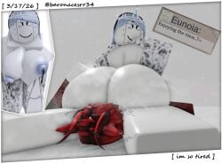 1boy 1girls 3d barefoot baronaces commission completely_nude completely_nude_female dated dialogue dominant_female dream_game eunoia facesitting female femdom frozen_soul full_body lactating lactation naked naked_female nude nude_female oil onomatopoeia red_hair roblox roblox_avatar roblox_game roblox_studio robloxian robot robot_girl self_upload steam steaming_body tagme tremble_lines tremble_spikes white_body