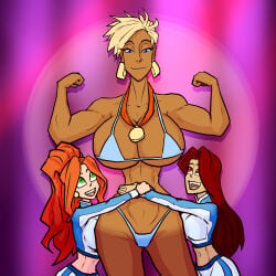 3girls big_ass big_breasts big_thighs breasts chest curvaceous curvy curvy_figure digital_media_(artwork) female hips hourglass_figure huge_ass huge_breasts huge_thighs jon_freeman large_ass large_breasts large_thighs light-skinned_female light_skin mature mature_female slim_waist thick thick_hips thick_legs thick_thighs thighs voluptuous waist wide_hips taller_female taller_girl shorter_female smaller_female macro macro_female mini_giantess size_difference height_difference tall