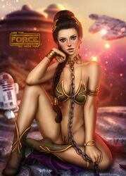 alternate_version_available astromech_droid ayyasap bondage bottomless chains collar droid edit jabba's_palace metal_bikini millennium_falcon princess_leia_organa pussy r2-d2 return_of_the_jedi sitting slave slave_bikini slave_clothes slave_leia slave_outfit star_wars star_wars_day tatooine