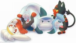 anal anal_knotting anal_sex animal_genitalia animal_penis animated anthro anus ass balls barbed_penis big_balls big_belly big_penis bisexual blush bodily_fluids bondage canine canine_penis cub cum cum_in_mouth deep_penetration digital_media_(artwork) drooling eeveelution erection feline feline_penis fellatio female female_cub feral fur gay genital_fluids glaceon group group_sex hands_tied hi_res humanoid_genitalia humanoid_vulva interspecies knot knotted_penis litten male male/male male_cub nude open_mouth oral orgy penetration penis pleasure_face pokemon precum pussy raboot rodent_humanoid rolling_eyes rope rope_bondage saliva sheath simple_background size_difference small_penis stomach_bulge sweat tagme tail tears threesome tongue_out twink two_tone_fur unsheathed video vulva yiff young young_penetrated zpectralkrystal