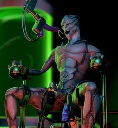 2019 3d alien bodily_fluids bondage bound dildo erection experiment fucking_machine hi_res humanoid machine male male_only mass_effect milking_machine monster nude penis ralic_turman sex_machine sex_toy turian video_games