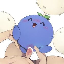 1boy absurdres blush closed_eyes commentary_request cum female highres jumpluff open_mouth penis pokemon pokemon_(creature) pokephilia pussy sex simple_background solo_focus straight uncensored vaginal_penetration veins veiny_penis white_background youjo_modoki zoophilia