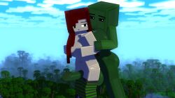 1futa 1girls 3d big_breasts completely_nude female futa_giantess futa_on_female futanari giantess goolba goolbabe huge_cock jungle macro macro_female max_welsh_(maxyda) mine-imator minecraft mostly_nude nude nude_female nude_futanari self_upload tagme