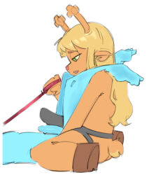 1girls 1nonbinary cadmio cute deer deer_girl deltarune dominant domination fanart female kris_(deltarune) leash leash_pull noelle_holiday nonbinary nonbinary/female pegging sex_toy strap-on strapon