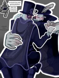 artful_(die_of_death) artistry_(die_of_death) die_of_death_(roblox) hallx implied_sex orchestraful_(die_of_death) request riding smirk