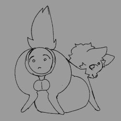 all_fours ambiguous_gender anal anal_head_gulp anal_vore animated anus balls clenching_balls duo feral fully_inside genitals male partially_inside presenting presenting_anus puffy_anus raised_tail same_size_vore sparemetoo stomach_bulge tail vore