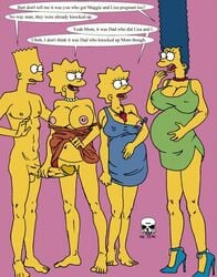 bart_simpson female high_heels human incest lisa_simpson maggie_simpson male marge_simpson multiple_girls multiple_pregnancies pregnant straight tagme the_fear the_simpsons