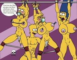 3girls bart_simpson bondage female gag gagged human incest lisa_simpson maggie_simpson male marge_simpson nipples straight tagme the_fear the_simpsons yellow_body