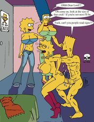 bart_simpson female high_heel_boots high_heels human incest lisa_simpson maggie_simpson male marge_simpson straight tagme the_fear the_simpsons