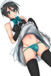 1boy bulge crossdressing femboy girly maid_uniform momoyama panties solo tagme trap