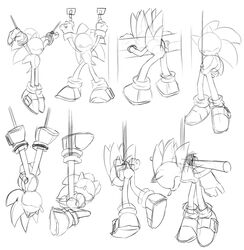 anthro bondage bound chained clothing eulipotyphlan faceless_male footwear furry gloves hands_behind_back handwear hedgehog kalk427 male mammal multiple_positions one_leg_up penis penis_bondage raised_leg shoes sketch solo sonic_(series) sonic_forces sonic_the_hedgehog standing suspension upside-down