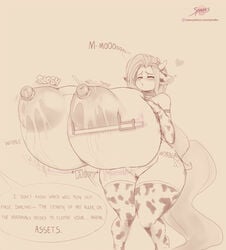 1girls 2019 areolae breast_expansion breasts drawn female female_only fluttershy_(mlp) friendship_is_magic furry hasbro hyper_breasts lactation milk my_little_pony nipples pussy sketch sloshing_breasts solo spindles straight_hair thick_thighs thighhighs