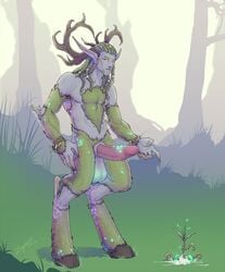 aesop antlers big_balls big_penis body_hair boner braided_hair cropped cum edit erection galbuscho glowing_balls goatee green_eyes green_hair horns_and_hooves huge_balls huge_cock humanoid humanoid_penis long_hair male male_only penis pubic_hair purple_skin satyr solo solo_male standing testicles yellow_eyes zepht7