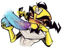 blowjob crash_(series) doctor_neo_cortex fellatio gay hyper_penis kissing_penis male male/male male_only nefarious_tropy neo_cortex noey smooch video_games