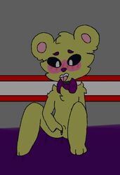 ask_goldie_anything bowtie cuntboy cuntboy_only five_nights_at_freddy's goldie_fnaf intersex purple_bowtie pussy tagme yellow_fur