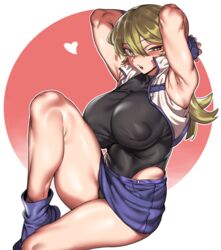 alexis_rhodes alexis_rhodes_(arc-v) blonde_hair erect_nipples erect_nipples_under_clothes female huge_breasts long_hair urec wide_hips yu-gi-oh! yu-gi-oh!_gx