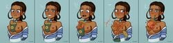 1girls 5koma areolae avatar_the_last_airbender bare_shoulders blue_eyes braid breasts breasts_out brown_hair bubble_tea bubble_tea_challenge busty choker clothing comic dark-skinned_female dark_skin drinking female female_focus female_only funny hands_behind_back humor katara medium_breasts meme nickelodeon nipples no_bra perky_breasts shirt_down shirt_pull shock shy smile solo spilled_drink straight_hair straw tapioca_challenge teenager tied_hair tongue_out upsydedowne waterbending wet_breasts